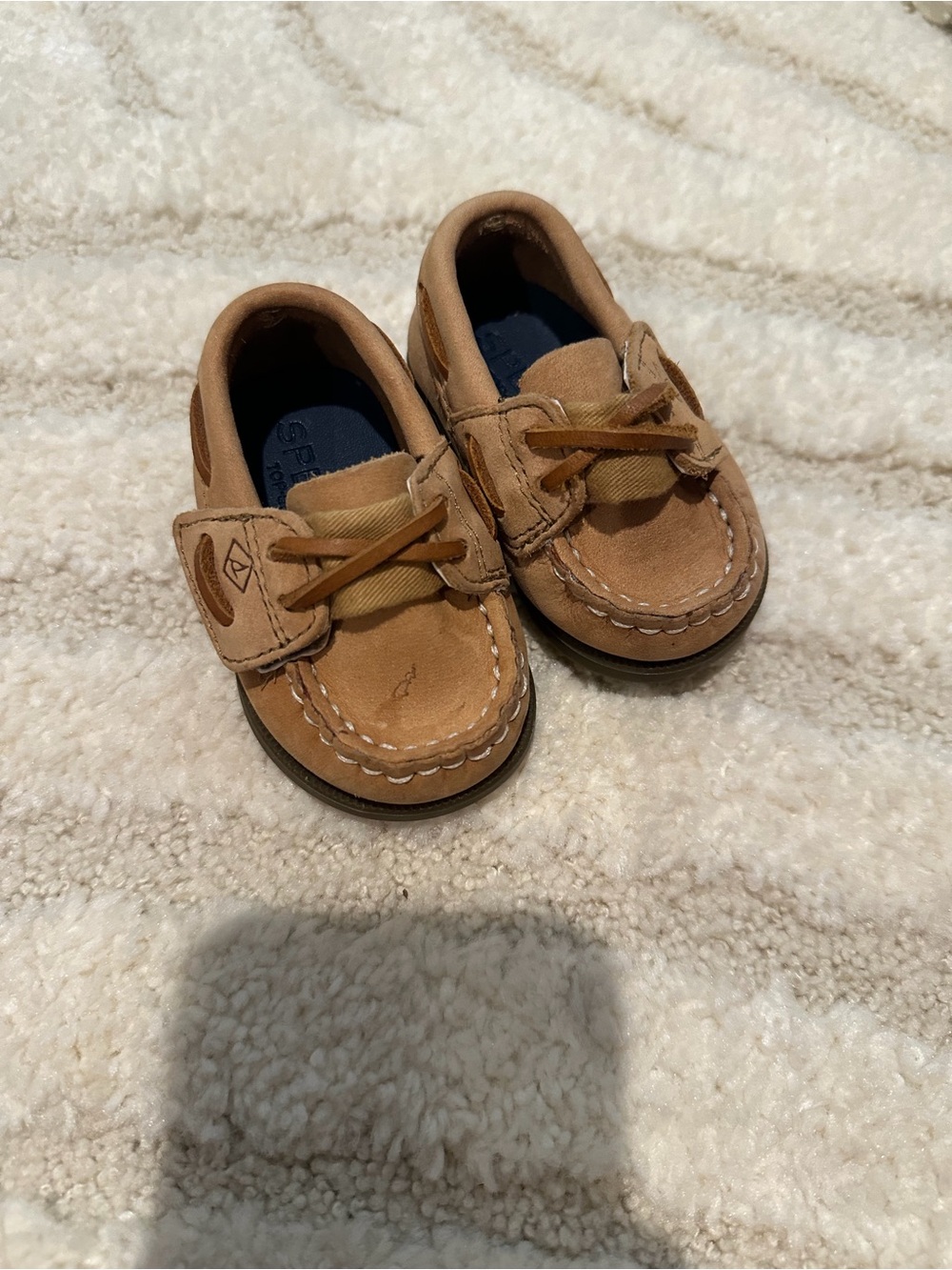 Sperry Kids Tan Suede Boat Shoes